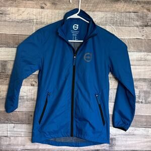 Volvo Official Merchandise Mens Windbreaker Jacket Small Blue Full Zip Hooded
